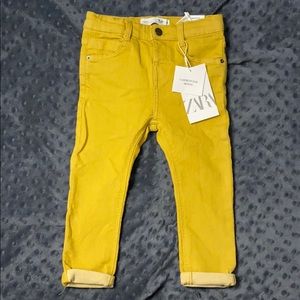 Zara Mustard Skinny Toddler Pants